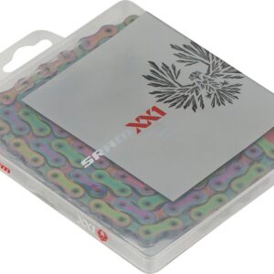 CADENA SRAM PC XX1 RAINBOW EAGLE HOLLOWPIN 126 ESLABONES POWERLOCK FLOWLINK 12 VELOCIDADES (00.2518.039.010)