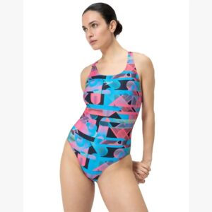 SPEEDO ALLOVER DIGITAL POWERBACK 1PC AF BLACK/RED