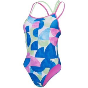 SPEEDO ALLOVER DIGITAL STARBACK 1PC AF BLUE/PINK AZUL MARINO
