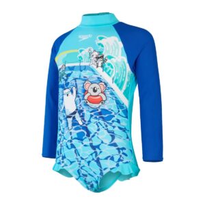 SPEEDO PT LS FRILL 1PC IF BLUE/BLUE AZUL