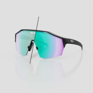 LENTES KOO ALIBI 848 NEGRO MATE L VERDE FOTO ESPEJADAS