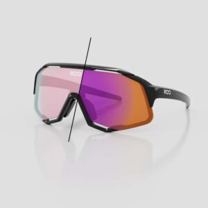 LENTES KOO DEMOS 971 NEGRO FOTOCROM FUCSIA ESPEJADAS