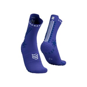CALCETIN PRO RACING V4.0 RUN HIGH SODALITE/ FLUO BLUE COMPRESSPORT