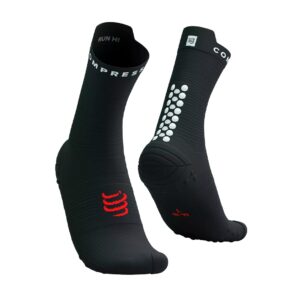 CALCETIN PRO RACING V4.0 RUN HIGH NEGRO/ BLANCO COMPRESSPORT