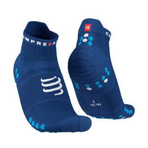 CALCETIN PRO RACING V4.0 RUN LOW SODALITE/ FLUO BLUE COMPRESSPORT