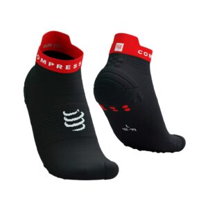 CALCETIN PRO RACING V4.0 RUN LOW T4 NEGRO/ ROJO COMPRESSPORT