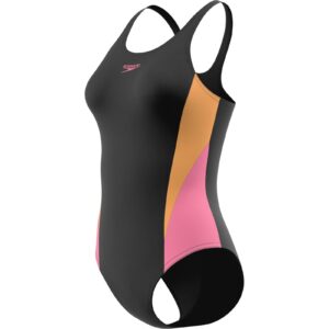 SPEEDO Colourblock SPLICE 2.0 1PC NEGRO TRAJE DE BANO