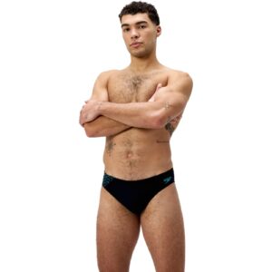 SPEEDO END= TECH PNL 7CM BRIEF BLUE/GREEN NEGRO