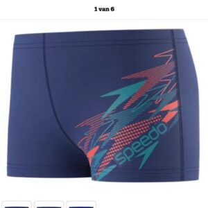 SPEEDO TRAJE DE BANO MEDLEY LOGO AQUASHORT AZUL OSCURO